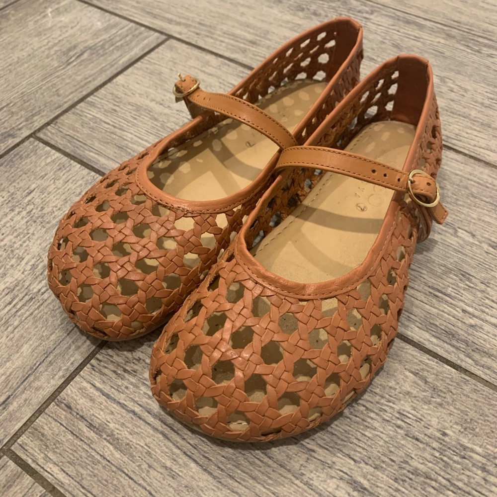 Origo Women's Woven Ballerina Toffee Mary Jane Sandals (Barefoot)